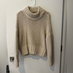 Free People Chunky Knit Mock Neck Sweater